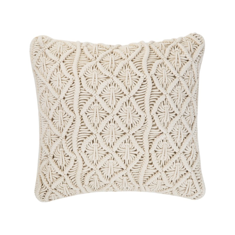 Zestaw 2 poduszek dekoracyjnych GOREME Bawełna 45 x 45 cm Jasnobeżowy Wzór geometryczny