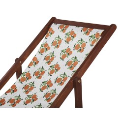 Zestaw 2 wymiennych tkanin do leżaków ogrodowych ANZIO/AVELLINO Pomarańczowy