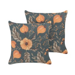 Zestaw 2 poduszek dekoracyjnych SOTOL 45 x 45 cm Kolorowy Wzór kwiatowy