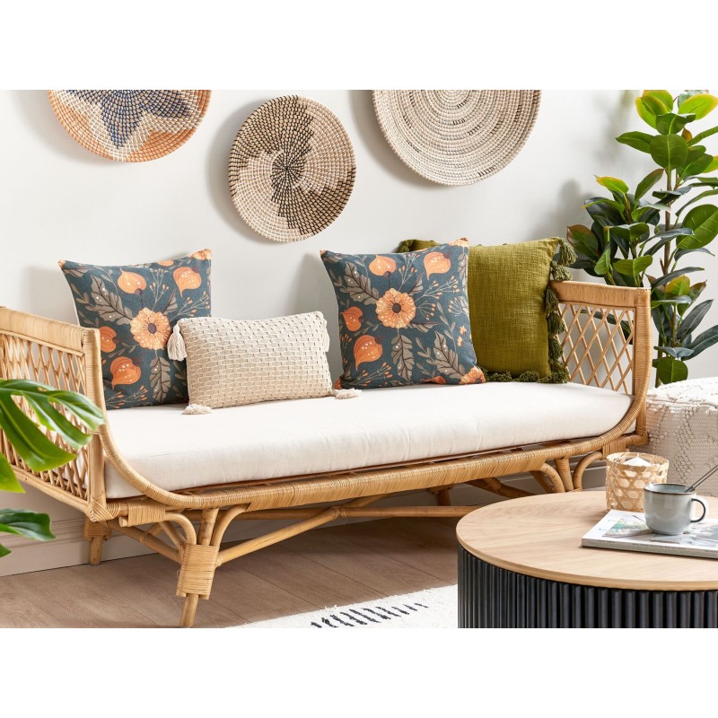 Zestaw 2 poduszek dekoracyjnych SOTOL 45 x 45 cm Kolorowy Wzór kwiatowy