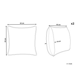 Zestaw 2 poduszek dekoracyjnych SOTOL 45 x 45 cm Kolorowy Wzór kwiatowy