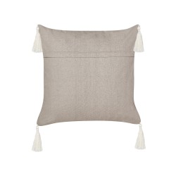 Zestaw 2 poduszek dekoracyjnych MAZZAELLA Welur 45 x 45 cm Beżowoszary Wzór roślinny