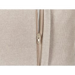 Zestaw 2 poduszek dekoracyjnych MAZZAELLA Welur 45 x 45 cm Beżowoszary Wzór roślinny