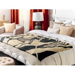 Koc KUDIYA 130 x 170 cm Beżowy