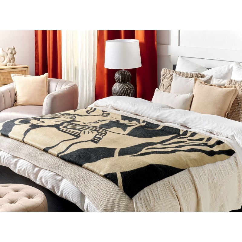 Koc KUDIYA 130 x 170 cm Beżowy