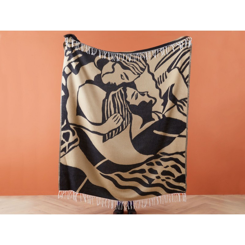 Koc KUDIYA 130 x 170 cm Beżowy