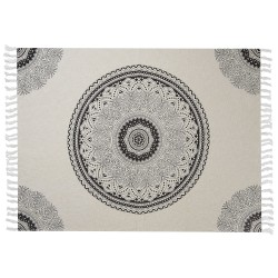 Koc BERHAMPORE Bawełna 130 x 180 cm Beżowy