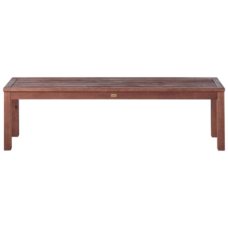 Ławka ogrodowa TUSCANIA 160 cm Drewno eukaliptusowe Ciemnobrązowy