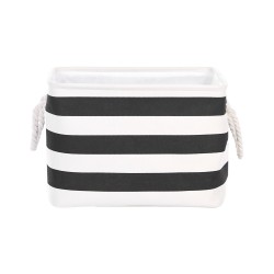 Zestaw 3 koszy DARQAB Bawełna Czarny/ biały