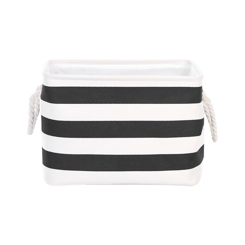 Zestaw 3 koszy DARQAB Bawełna Czarny/ biały