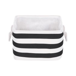 Zestaw 3 koszy DARQAB Bawełna Czarny/ biały