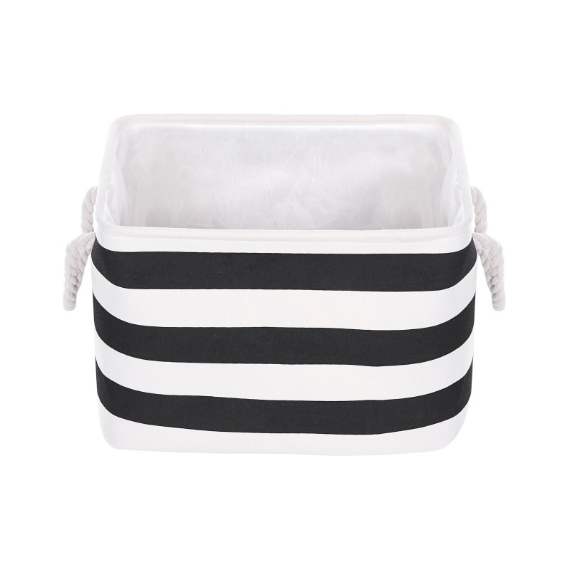 Zestaw 3 koszy DARQAB Bawełna Czarny/ biały