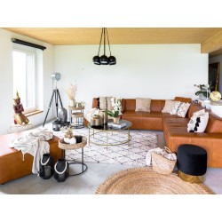 Dywan 160 x 230 cm beżowo-czarny MIDYAT