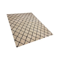 Dywan 160 x 230 cm beżowo-czarny MIDYAT