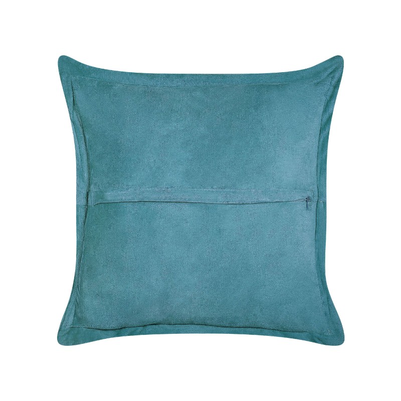 Zestaw 2 poduszek dekoracyjnych ZINNIA Sztruks 43 x 43 cm Lazurowy Jednolity