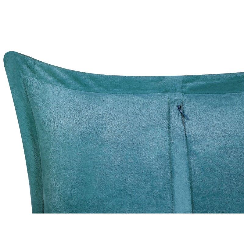 Zestaw 2 poduszek dekoracyjnych ZINNIA Sztruks 43 x 43 cm Lazurowy Jednolity