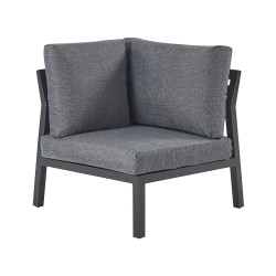 Narożnik ogrodowy ze stolikiem dla 5 osób VIZZINI Metal Szary