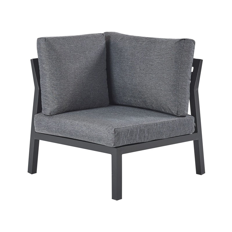 Narożnik ogrodowy ze stolikiem dla 5 osób VIZZINI Metal Szary