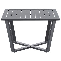 Narożnik ogrodowy ze stolikiem dla 5 osób VIZZINI Metal Szary