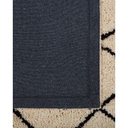 Dywan 200 x 200 cm beżowo-czarny MIDYAT