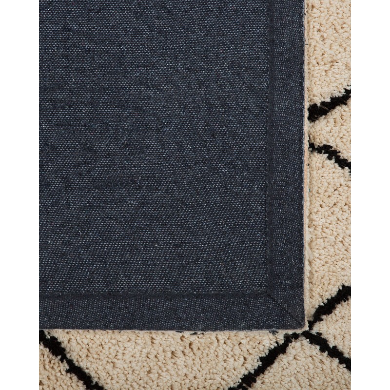 Dywan 200 x 200 cm beżowo-czarny MIDYAT