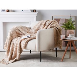 Koc VELLA Bawełna 150 x 200 cm Pastelowy róż