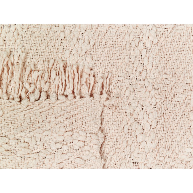 Koc VELLA Bawełna 150 x 200 cm Pastelowy róż