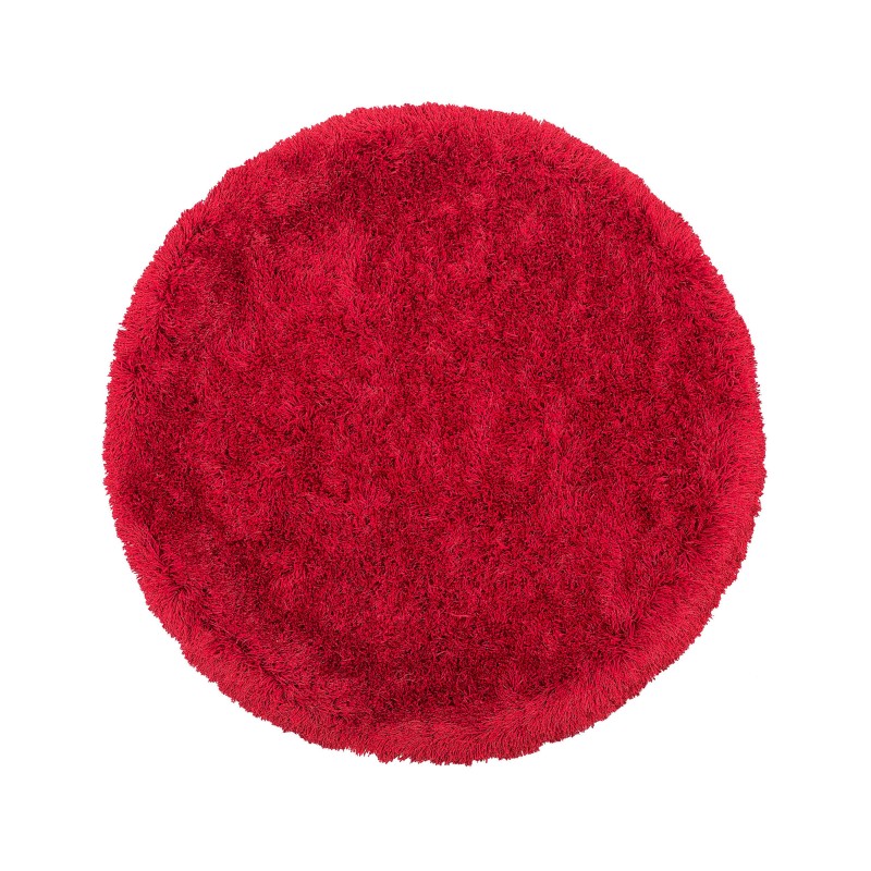 Dywan shaggy okrągły ⌀ 140 cm czerwony CIDE