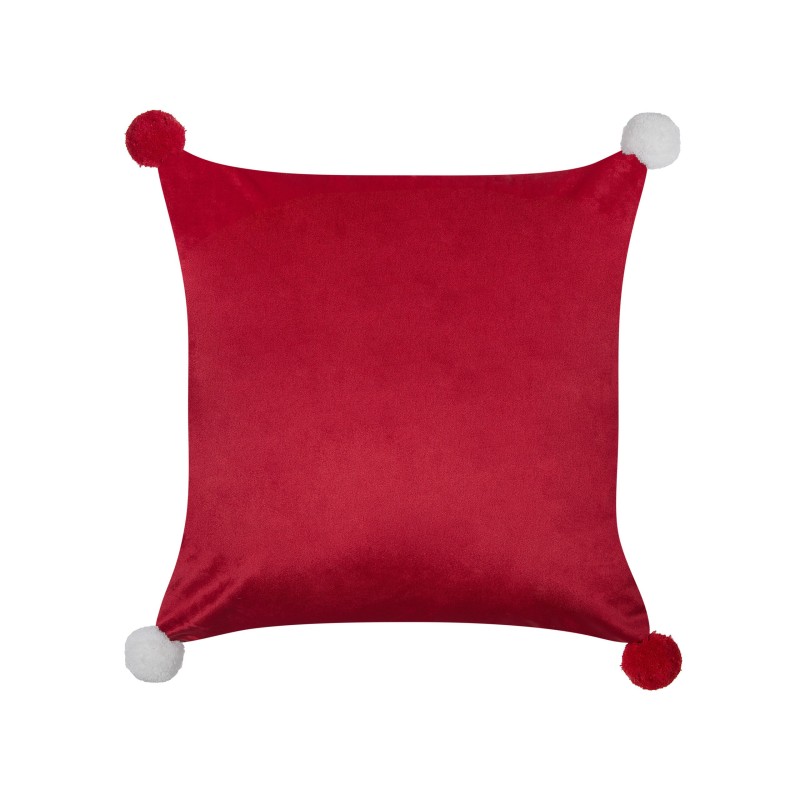 Zestaw 2 poduszek dekoracyjnych LONICERA 45 x 45 cm Czerwony Wzór świąteczny