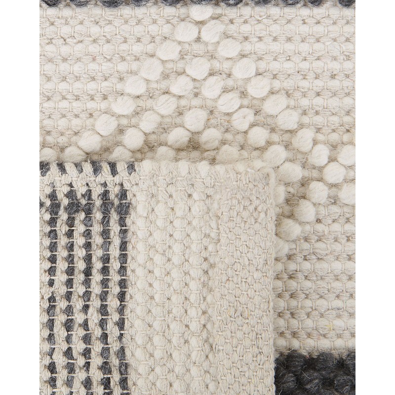 Dywan wełniany 160 x 230 cm beżowo-szary DAVUTLAR