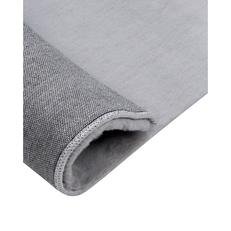 Dywan sztuczne futro królika 80 x 150 cm szary MIRPUR