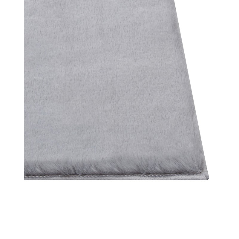 Dywan sztuczne futro królika 80 x 150 cm szary MIRPUR