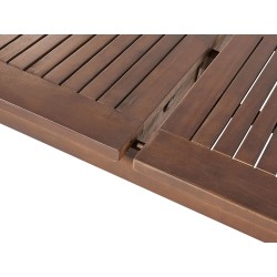 Stół ogrodowy rozkładany CESANA 180/240 cm 100 cm Drewno akacjowe Ciemnobrązowy