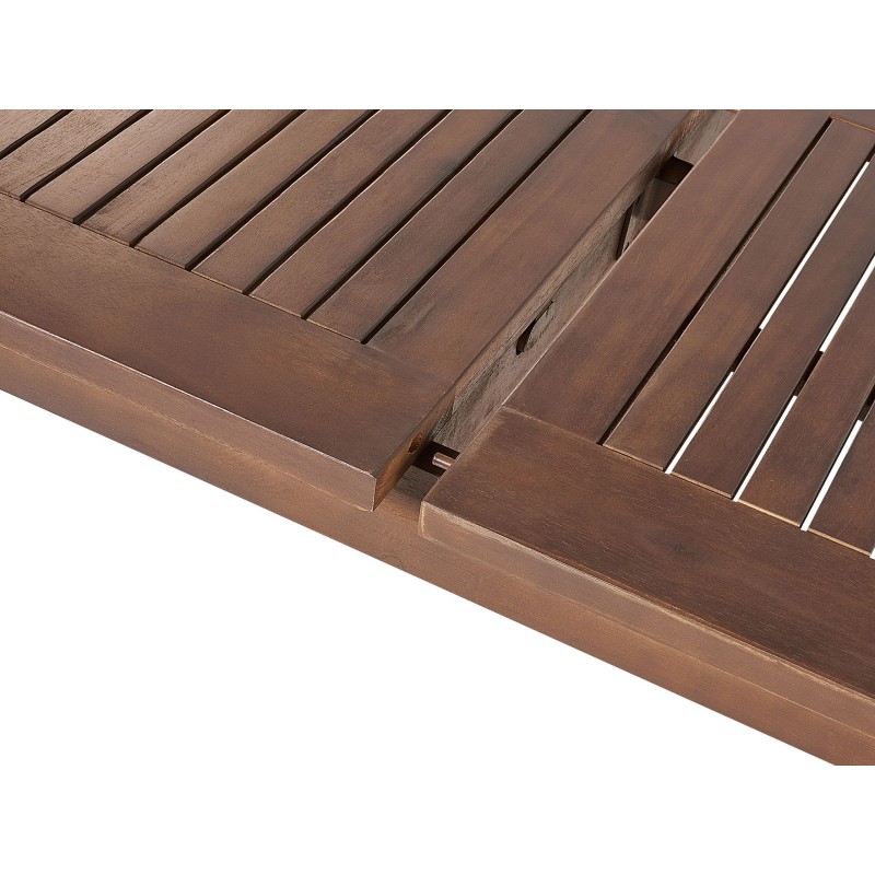 Stół ogrodowy rozkładany CESANA 180/240 cm 100 cm Drewno akacjowe Ciemnobrązowy