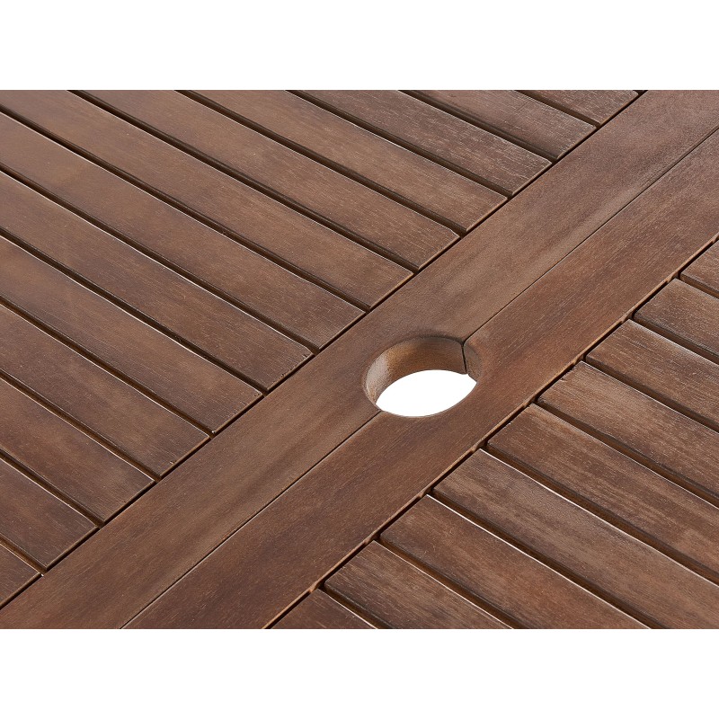 Stół ogrodowy rozkładany CESANA 180/240 cm 100 cm Drewno akacjowe Ciemnobrązowy