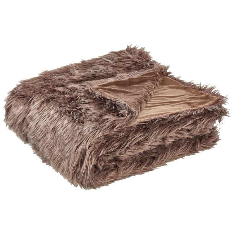 Narzuta na łóżko DELICE 200 x 220 cm Brązowy