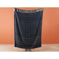 Koc TAARI Bawełna 130 x 170 cm Lazurowy