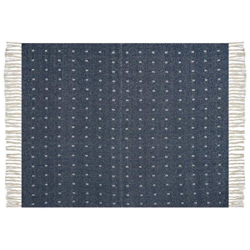 Koc TAARI Bawełna 130 x 170 cm Lazurowy