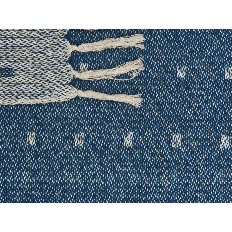 Koc TAARI Bawełna 130 x 170 cm Lazurowy