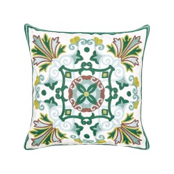 Zestaw 2 poduszek dekoracyjnych ELANITE Bawełna 45 x 45 cm Zielony Wzór orientalny