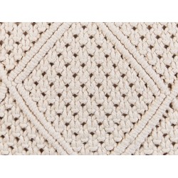 Zestaw 2 poduszek dekoracyjnych BESHAM Bawełna 45 x 45 cm Jasnobeżowy Wzór geometryczny