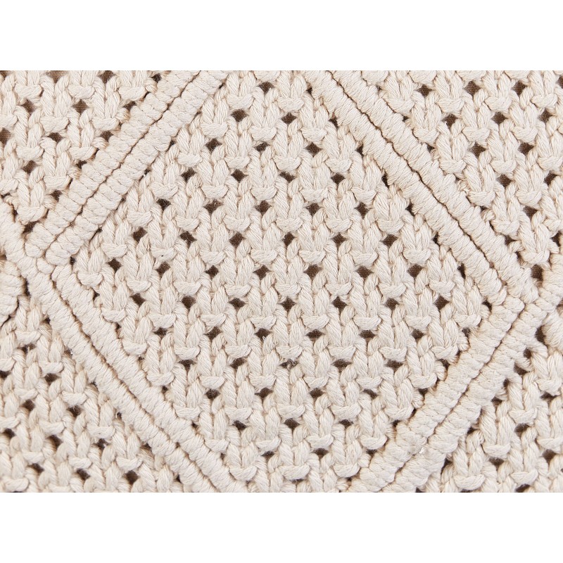 Zestaw 2 poduszek dekoracyjnych BESHAM Bawełna 45 x 45 cm Jasnobeżowy Wzór geometryczny