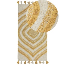 Dywan bawełniany 80 x 150 cm beżowo-żółty BINGOL