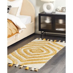 Dywan bawełniany 80 x 150 cm beżowo-żółty BINGOL