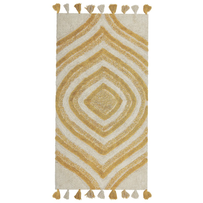 Dywan bawełniany 80 x 150 cm beżowo-żółty BINGOL