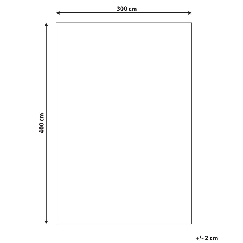 Dywan z juty 300 x 400 cm beżowy ZIARAT