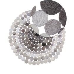 Dywan okrągły skórzany ⌀ 140 cm szary HILVAN