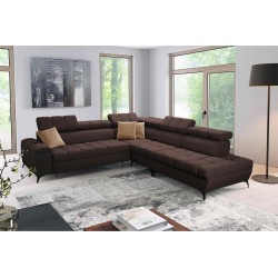 Venna IX corner sofa with sleeping function, USB port, and opening