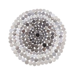 Dywan okrągły skórzany ⌀ 140 cm szary HILVAN