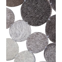 Dywan okrągły skórzany ⌀ 140 cm szary HILVAN